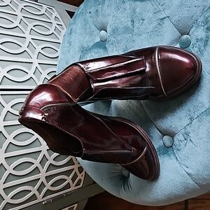 AEROSOLES City Lights Chunky High Heel Patent Leather Shoes size 7.5 NWOT